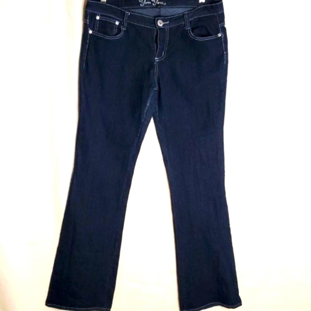 Yum Yum Women stretch Denim Jeans,Size 11, Dark Blue